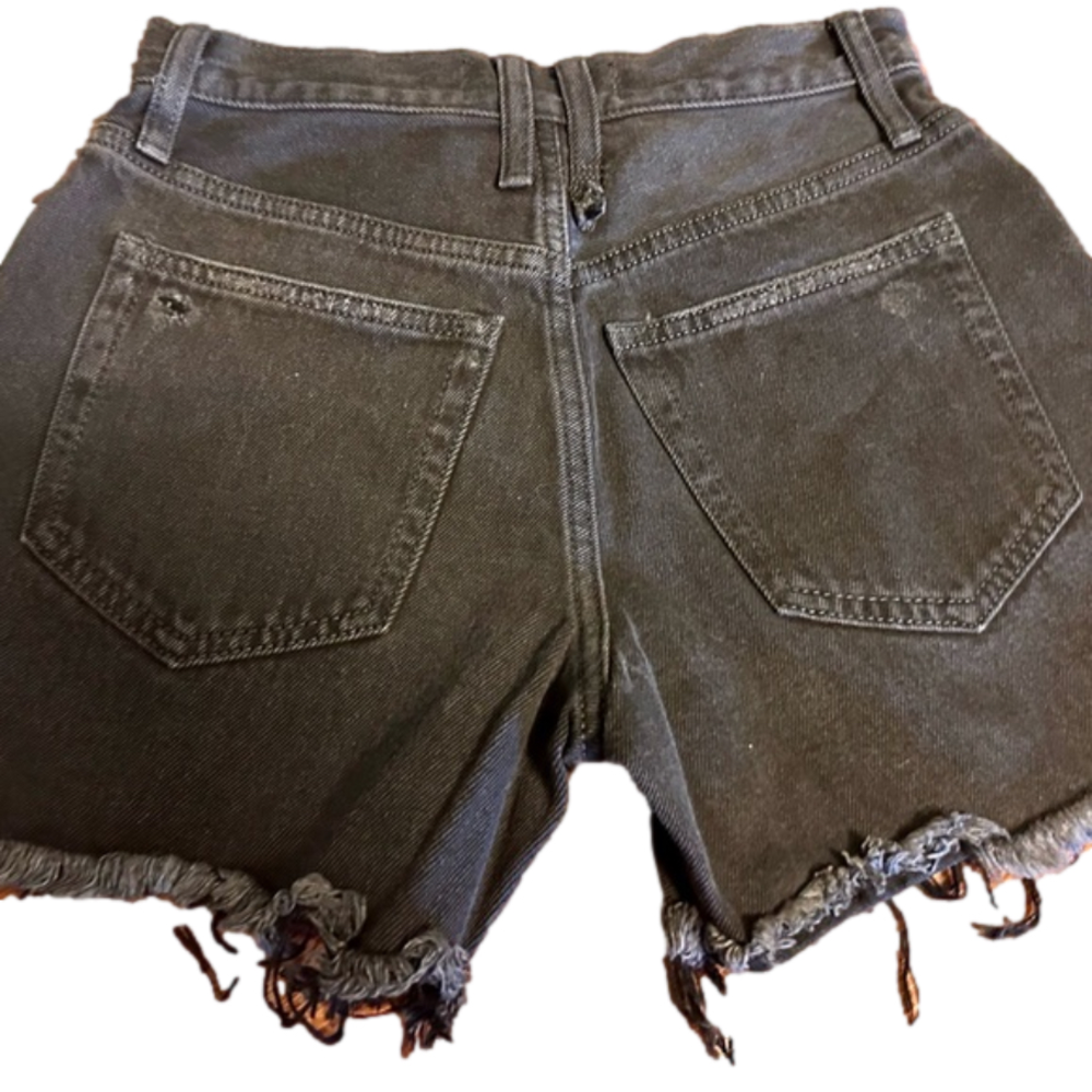 NWT Free People cut off high rise washed black shorts in women's size 24. NWT - Picture 4 of 6